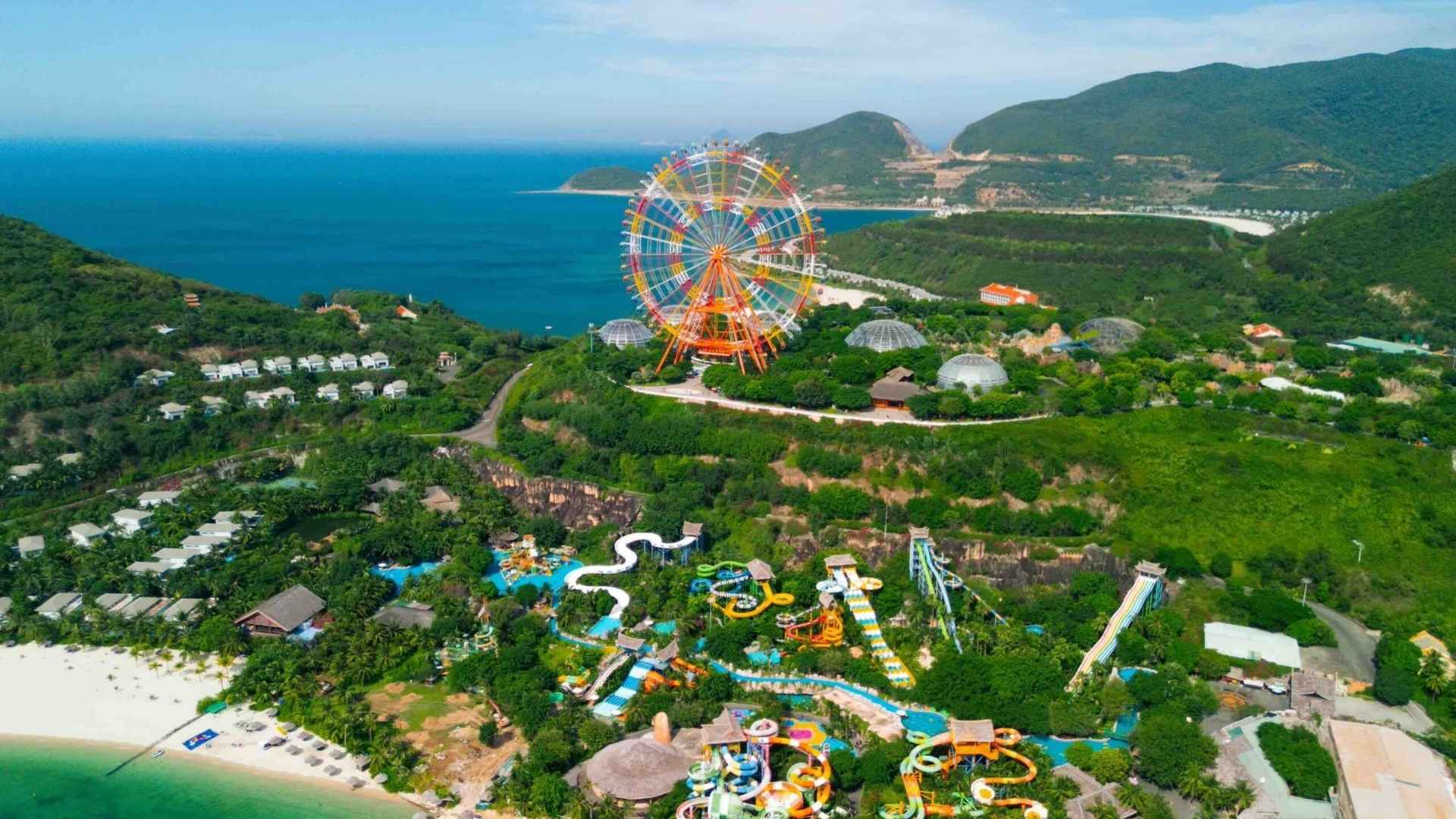 ariel view of VinWonders Nha Trang