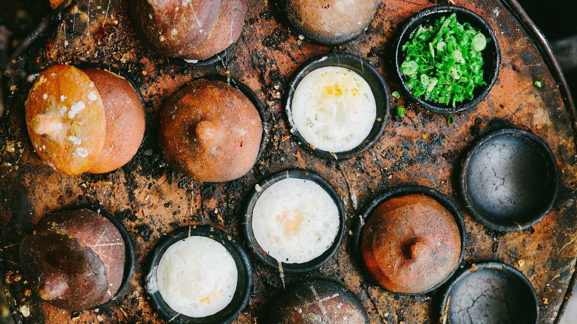 Banh Can (Mini Clay-Mold Rice Pancakes) in nha trang