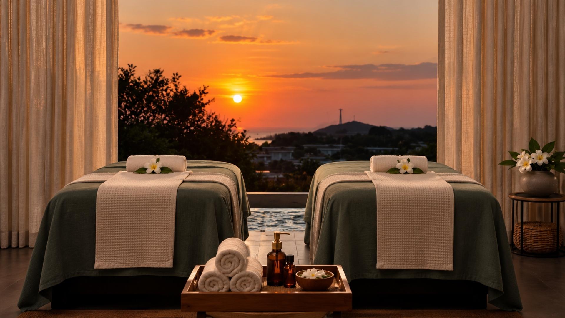 Phòng spa nhìn ra biển tại Plumeria Spa Phú Quốc